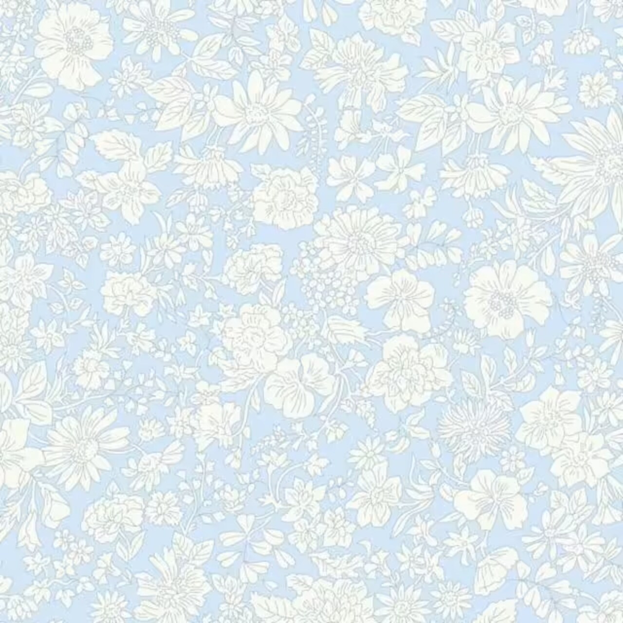 Fabric Liberty Pale Sky Emily Blossom 107" Wide Back by the Quarter Yard 0166W7409A
